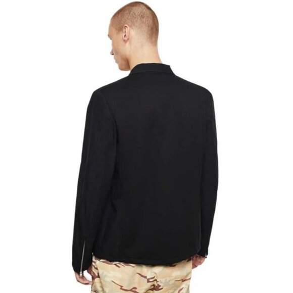 Diesel black notch lapel drawstring hem casual blazer size M - Picture 2 of 11